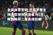 金贝体育官网-巴塞罗那主场大胜领先榜首皇马6分，梅西梅开二度表现抢眼
