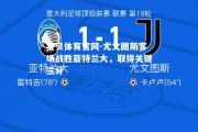 金贝体育官网-尤文图斯客场战胜亚特兰大，取得关键三分