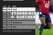 金贝体育官网-里尔客场失利，积分榜下滑至第五